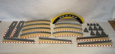 Scalextric Sport Borders curves; lead in / out pieces and ‘Dunlop’ bridge.  