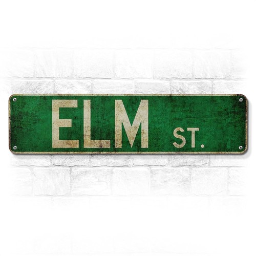 Metal tin sign - elm, st