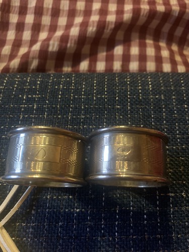 Pair antique sterling - sterling, silver