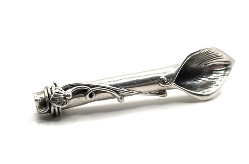Vintage sterling silver lapel - silver,