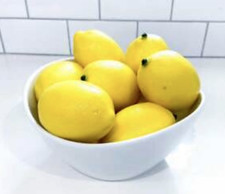 LARGE Lemon Artificial Plastic Fake Fruit Imitation Home Decor UK lemons