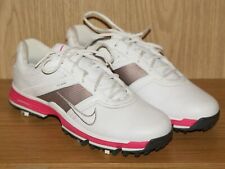 NIKE Women's Lunar Links Flywire Golf Shoes White Pink Leather UK 4.5 EU 38 NEW