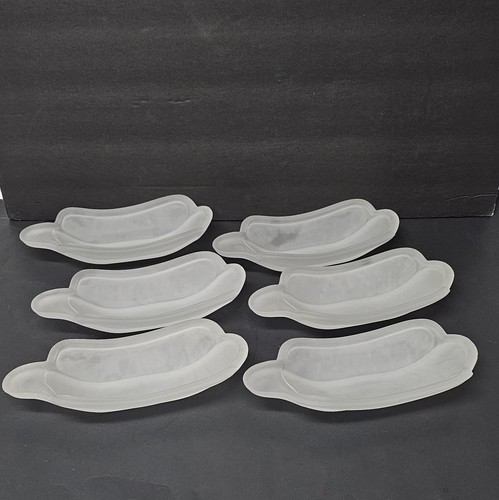 Vintage frosted glass - frosted, banana