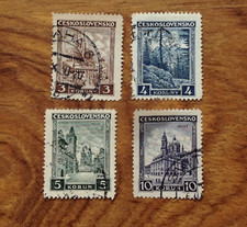 Czechoslovakia Czech 1929 Landscapes Used Stamps. Free UK Postage