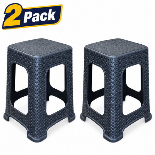 2pack plastic rattan - rattan, stool