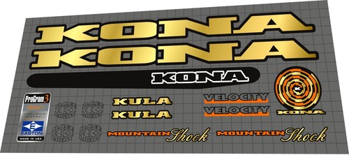 1995 kona kula decal set - kona,