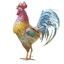 2D Metal Rooster Sculpture