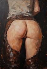 Naked Cowgirl in Leather Chaps