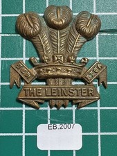 The Leinster Regiment 1915 All Brass Economy Issue Cap Badge EB-2007