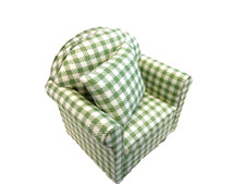 Dolls house chair green - house, &