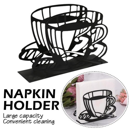 Steel napkin holder - holder, black