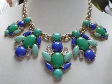 Stella and Dot Coloured Glass and Gold Gilt Metal Necklace