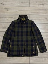 Women's Joules Filed Coat Tweed Country Check Wool hunting EUR L US 10 UK 14 