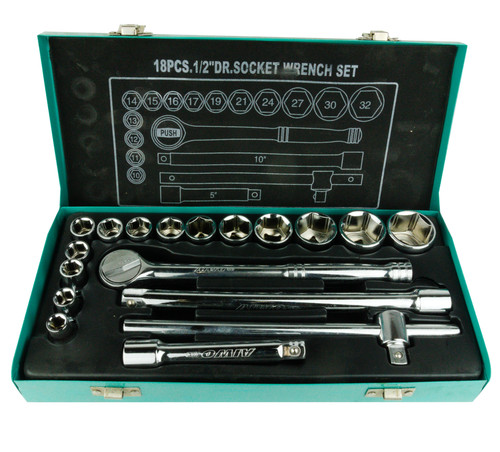 Socket set ratchet - pcs, 1/2"