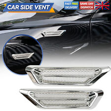 2Pcs Silver Chrome Car Air