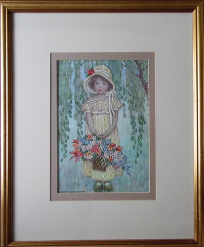 Tapestry portrait flower girl - tapestry,