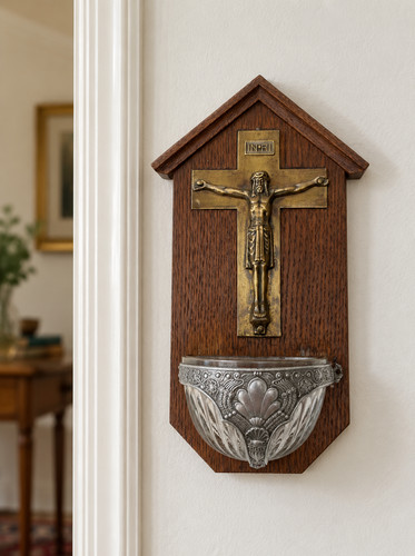 Vintage french holy - french, water
