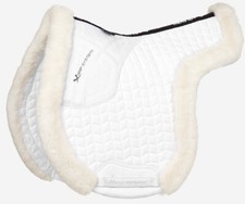 LeMieux Merino+ Hunter Saddle Pad Numnah Foam Padded No Rub Wool Edge White M/L
