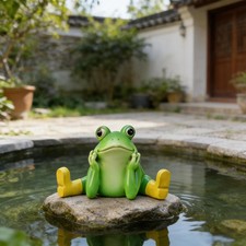Garden Frog Stretching Legs
