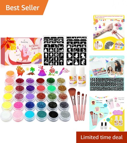 Kids glitter tattoo art - kids,