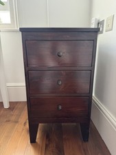 warren evans bedside table in dark walnut stain brand new never been used 