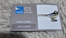 RSPB Bird Pin Badge - Pied Wagtail
