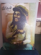 BOB MARLEY SMILING PAINTING -FLOAT EFFECT FRAMED CANVAS WALL ART PRINT
