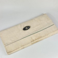 Vintage French Metis Linen & Cotton Unused Double Bed Sheet With Original Label