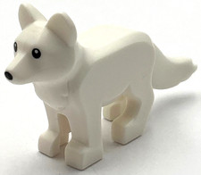 Lego New White Fox Bushy Tail