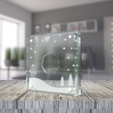 50p Snow Christmas Perspex Display, ideal for The Snowman 50p Coin