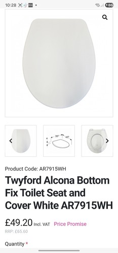 Twyford alcona white toilet - alcona,