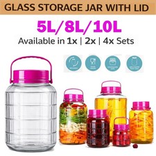 Large 5L 8L 10L Glass Storage