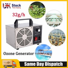 UK Ozone Generator Ozonizer Machine Purifier W/ Timing Switch Greenhouse 32g/h