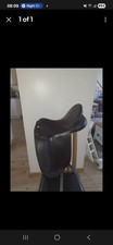 Brown full leather Dressage saddle 17" Cair system