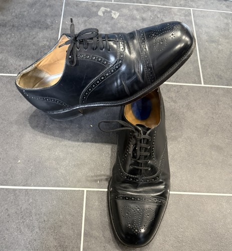 Barker england black leather - black,
