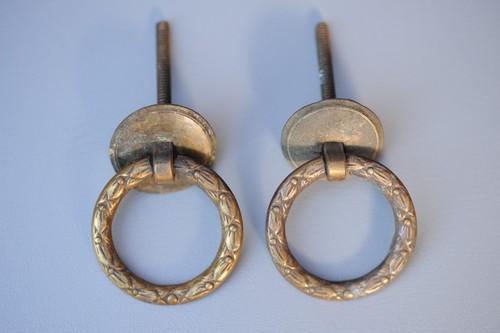 Brass drawer handles 1920 old - brass,