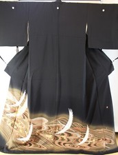 Japanese Black Tomesode Kimono
