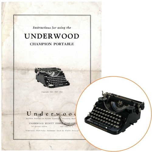 Underwood champion typewriter - underwood,