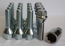 12 X M12 X 1.5 33MM ALLOY WHEEL BOLTS & LOCKING FIT VAUXHALL CORSA B C D 4 STUD
