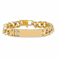 MENS 14K GOLD DIAMOND ACCENT