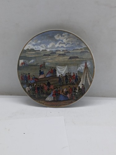 Old prattware pot - pot, lid
