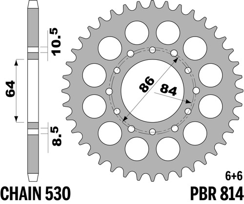 Steel crown c45 teeth - steel, 40