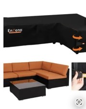 Enzeno Garden L-Shape Furniture Cover Waterproof, 420D Heavy Duty Oxford Fabric