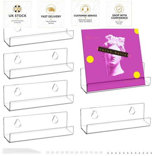Acrylic vinyl record display - acrylic,