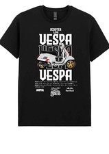 Vespa Scooter T Shirt Printed in UK.