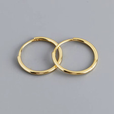 9ct gold sleeper hoop - 9ct,