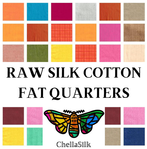 Raw silk cotton fat quarter - silk,