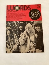 WORDS - RECORD SONG BOOK -