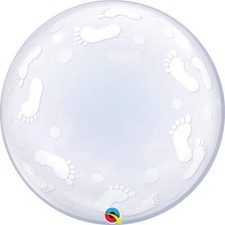 Qualatex Footprints Deco Bubble Balloon 24 Inches