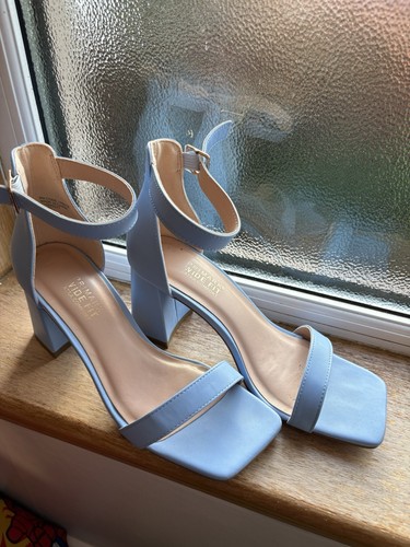 Blue block heel - heel, size
